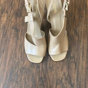 Michael Kors Tan Heels with Slingback Design